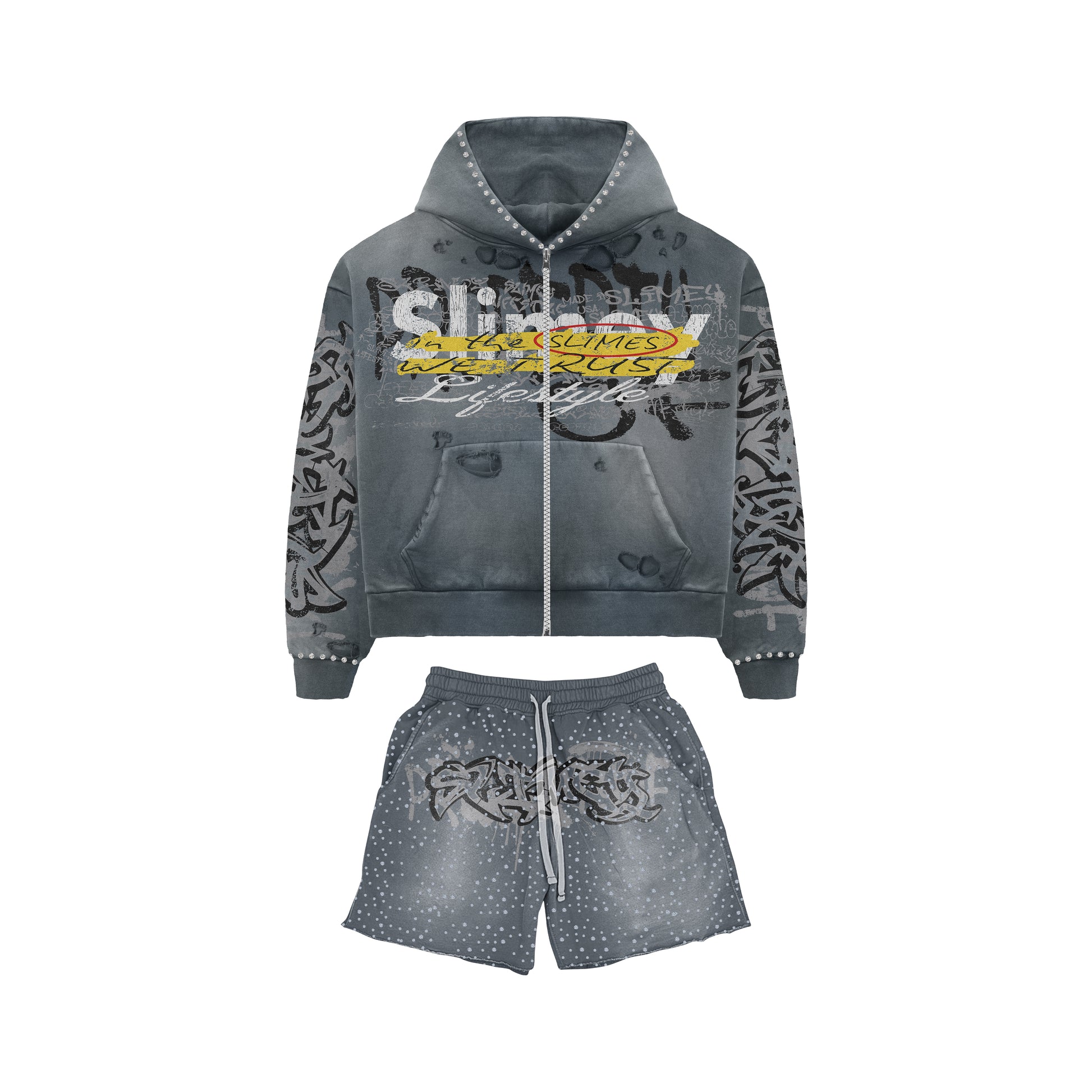 Graffiti Hoodie/Shorts Set