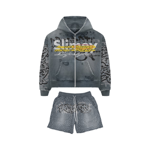 Graffiti Hoodie/Shorts Set