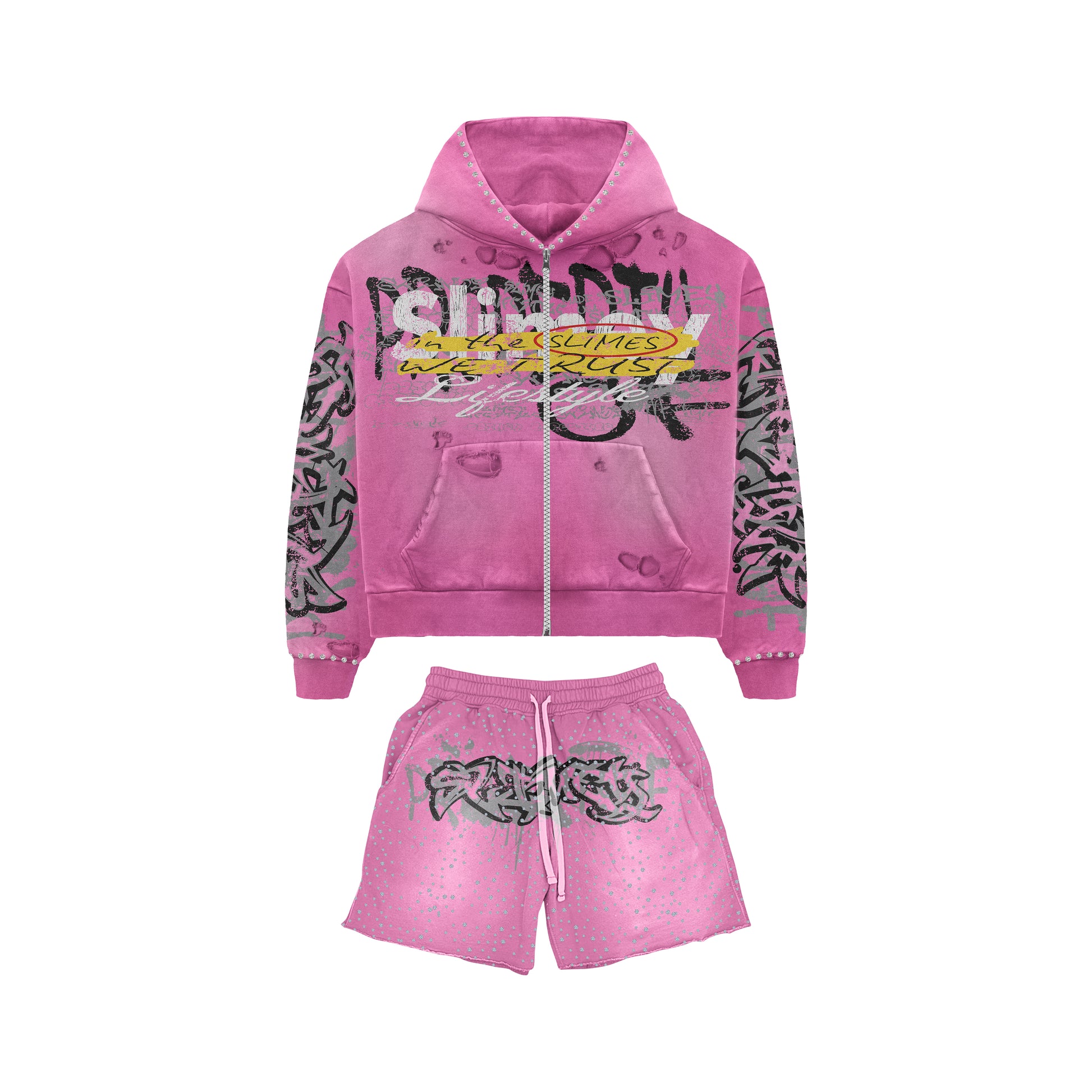 Graffiti Hoodie/Shorts Set