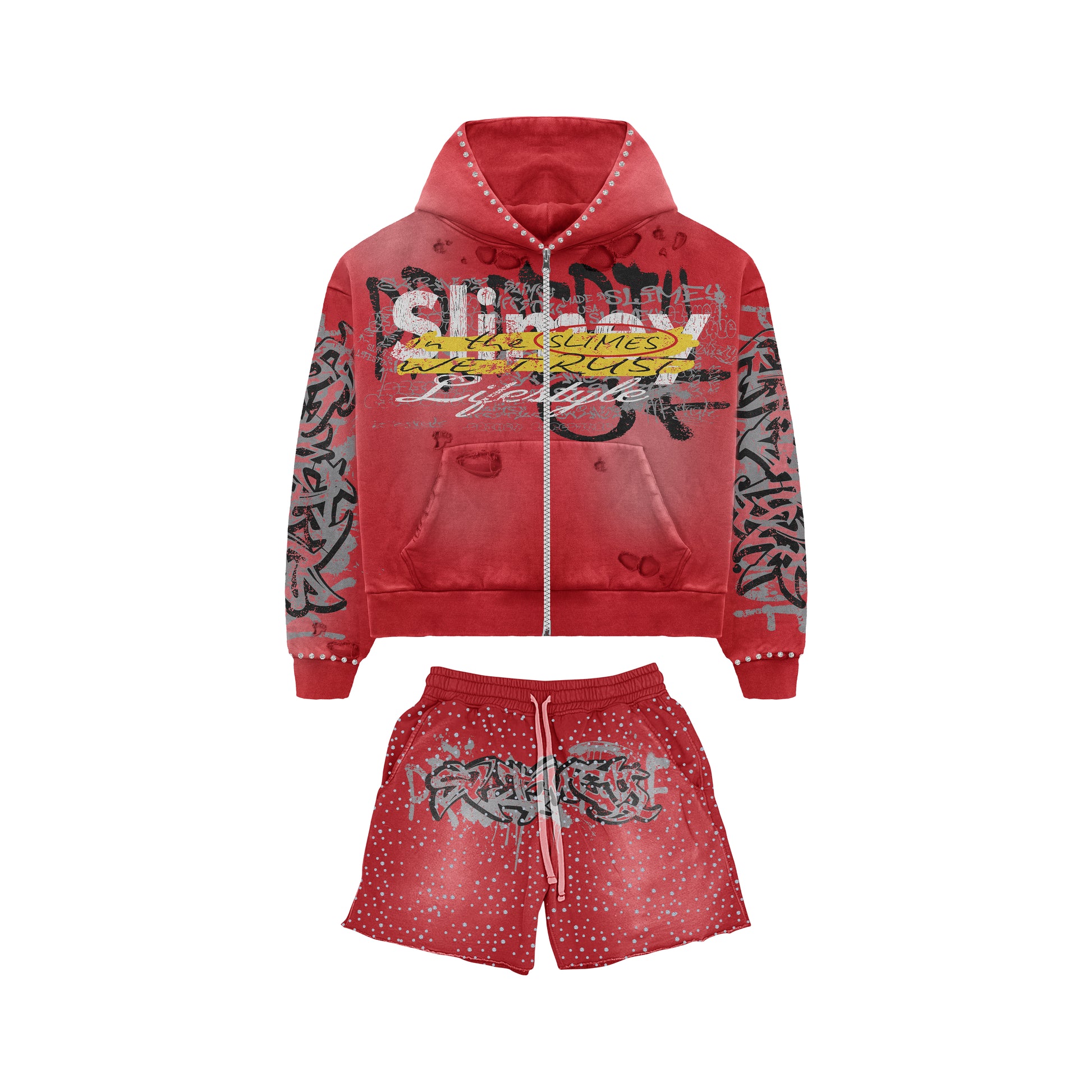 Graffiti Hoodie/Shorts Set